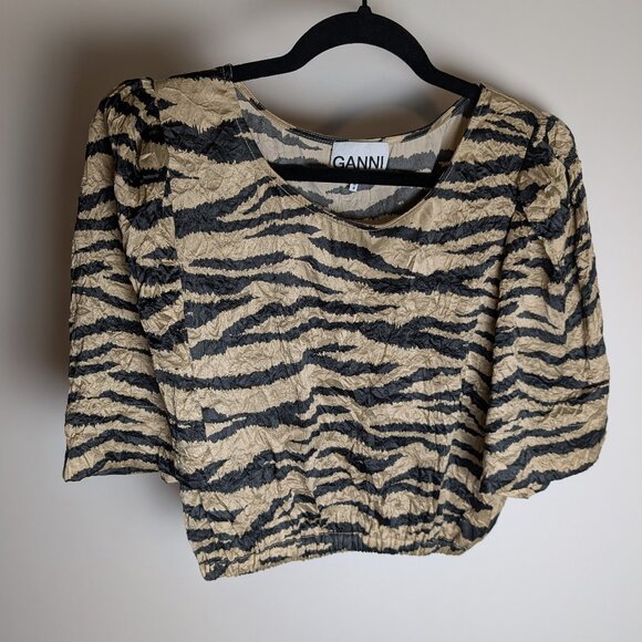 Ganni Animal print crop t - Picture 1 of 4